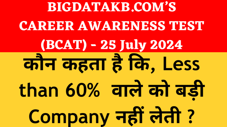bigdatakb.com career awareness test